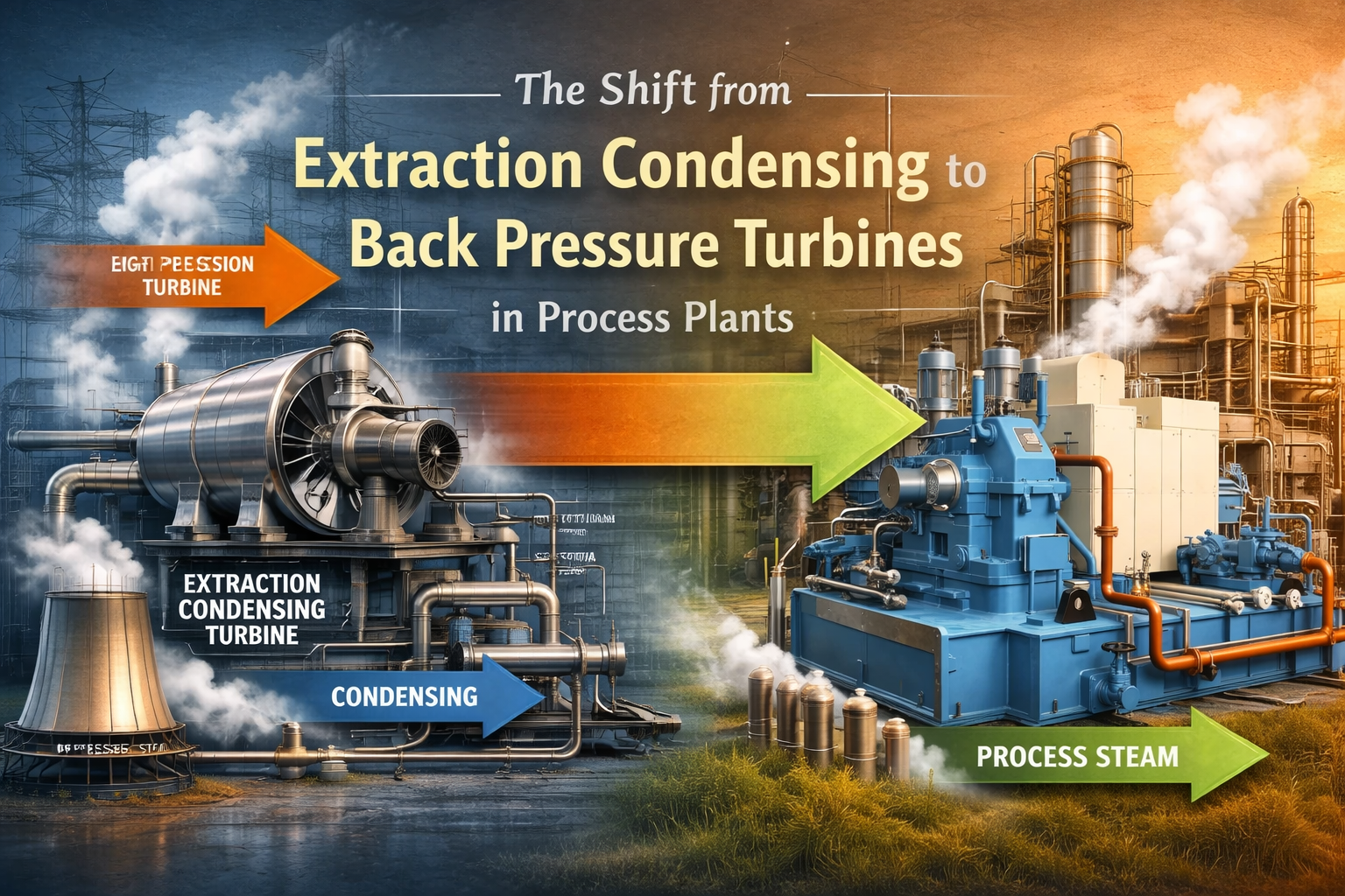 The Shift from Extraction Condensing to Back Pressure Turbines in Modern Process Plants